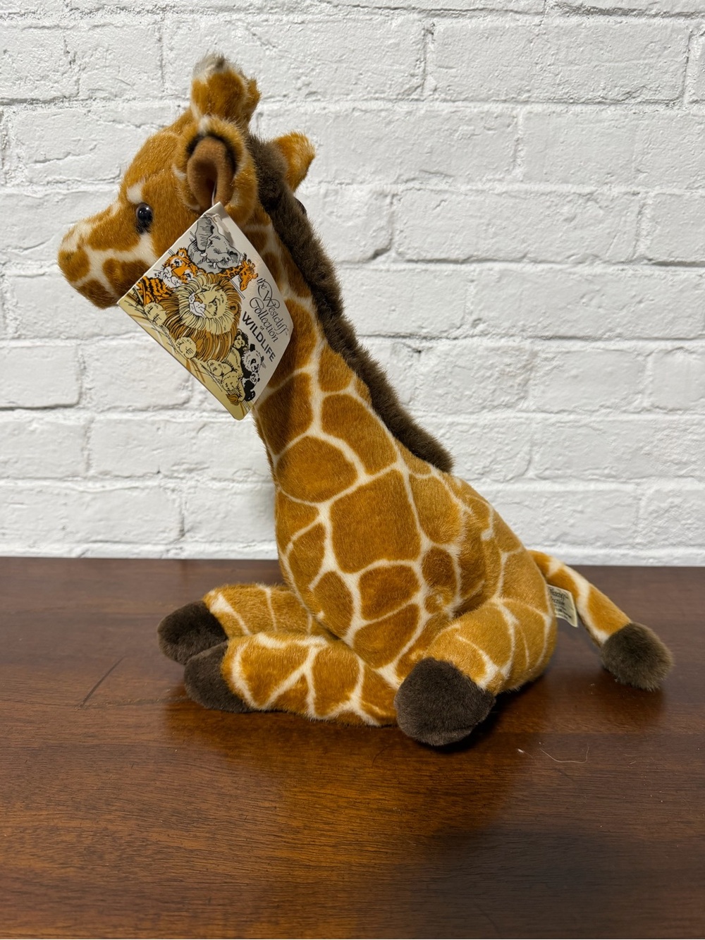 Plush Giraffe Accent Figure - Brown & Cream